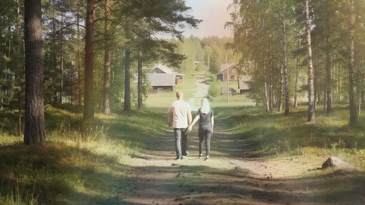 Zwei Hunde begleiten das neue Leben auf dem Land.